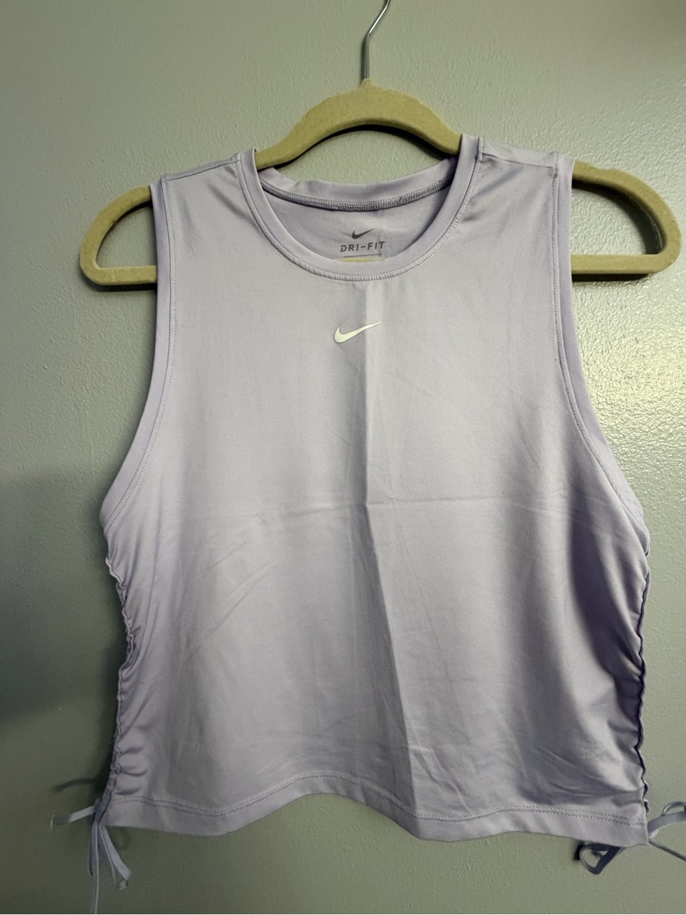 Nike Light Purple Athletic Tank with Side Drawcords